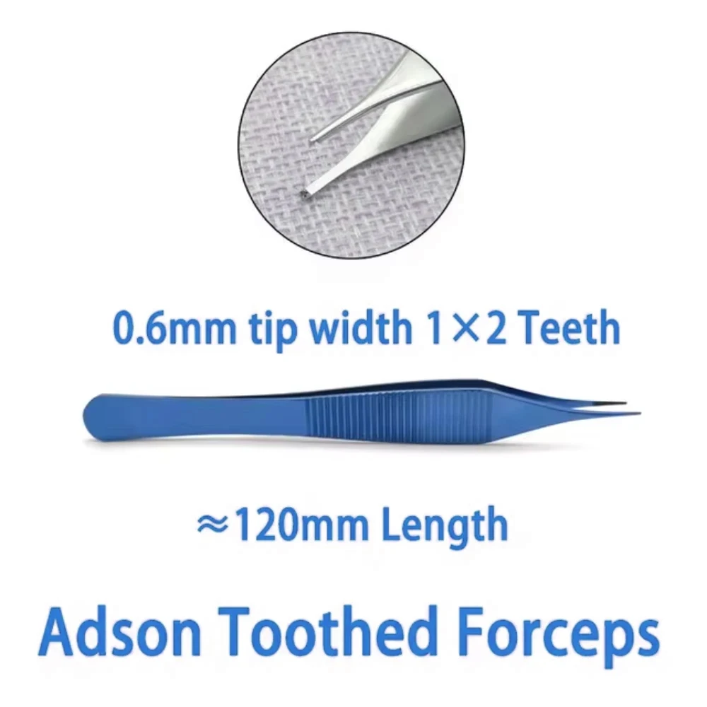 ملقط مناديل Adson ملاقط جراحية بلاستيكية لتجميل الأنف الغضروف ملقط الإبهام Ocularplastic LK-AA272