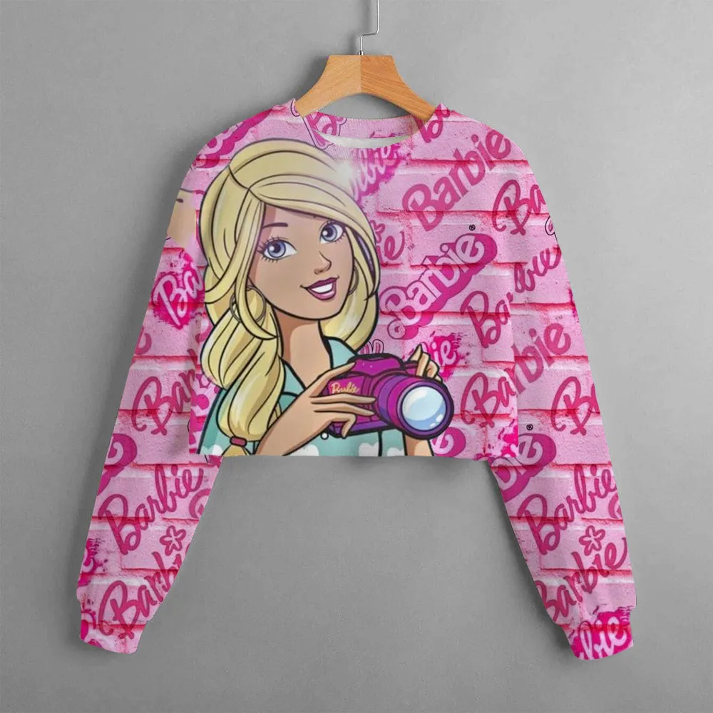 Moda, czas wolny, zabawa Barbie bluza z kapturem dla dzieci Barbie Anime bluza z nadrukiem 3D dziewczęcy sweter śliczny top