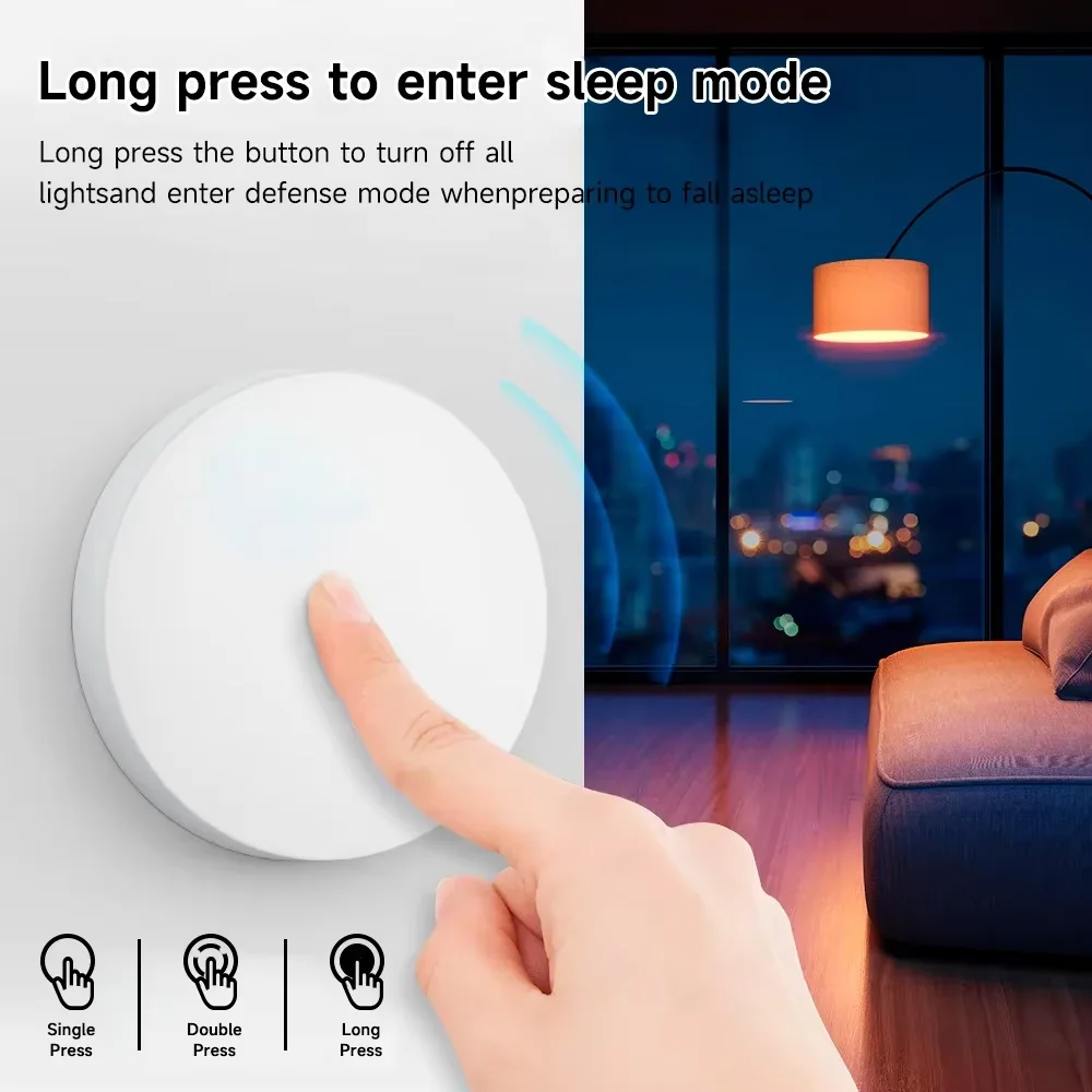 Умный переключатель сцен Tuya Zigbee, беспроводной кнопочный переключатель, приложение Smart Life, связь сцены для умного дома через Google Assistant Alexa