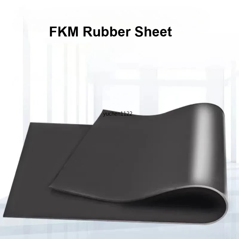 Fluorinated Rubber Sheet 1-5mm FKM Sheet Fluorinated Rubber Sheet Resistant to Oil and Corrosion Acid and Alkali 100x100 200x200