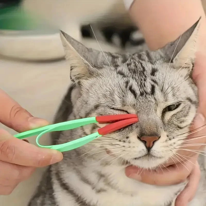 1PC Pet Tear Marks Brush Cat Dog Eye Excrement Brush Knot Eye Cleaner Clip Soft Brush Cleaning Soft Brush Small Pet Tool image 4