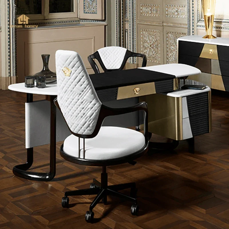 

Italian light luxury desk computer desk office furniture writing table boss table