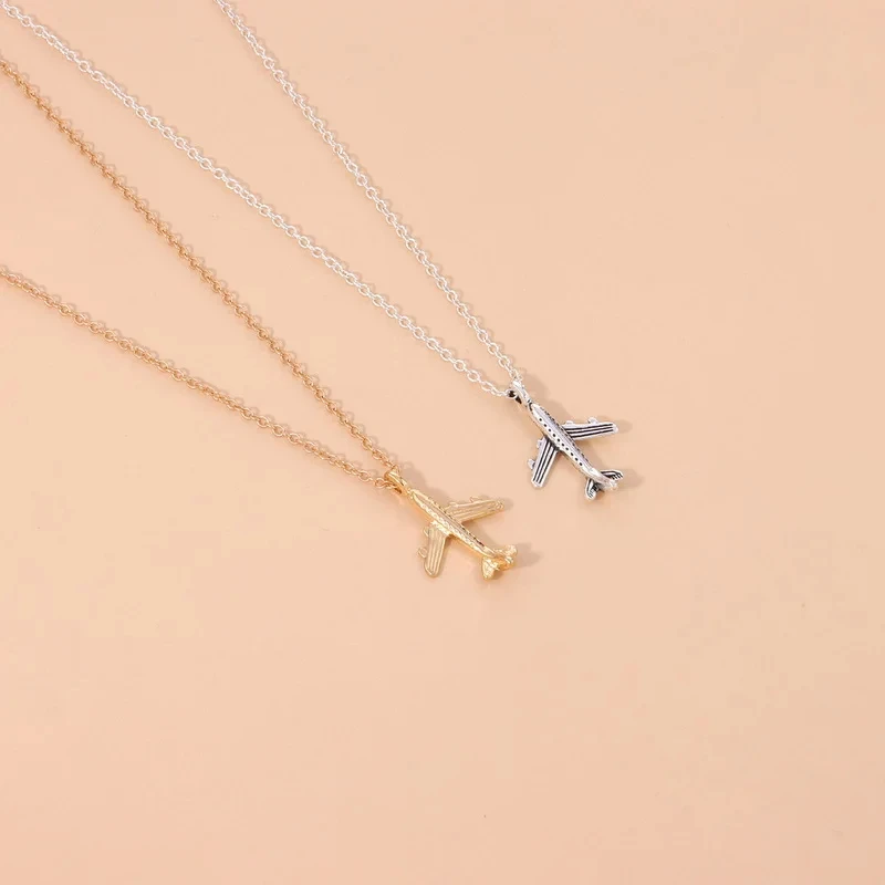 Cute Necklaces Friendship Gifts for Women Personalized Air Plane Pendant Jewelry Accessories Men\'S Clavicle Chains Fashion