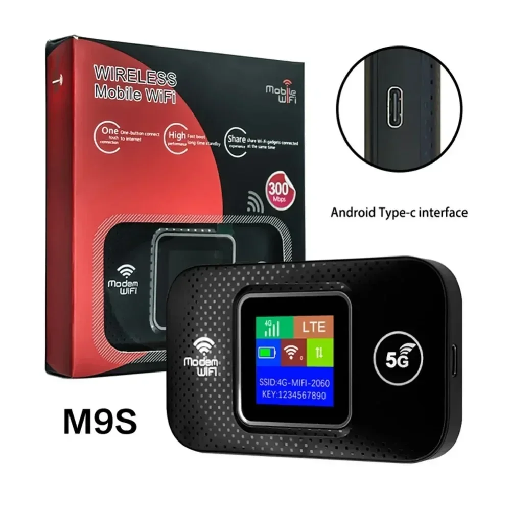 M9S/MF68E/H5577R 4G Lte Router Wireless Wifi Portable Modem Mini Outdoor Hotspot Pocket Mifi 150mbps Sim Card Slot Chip 3000mAh