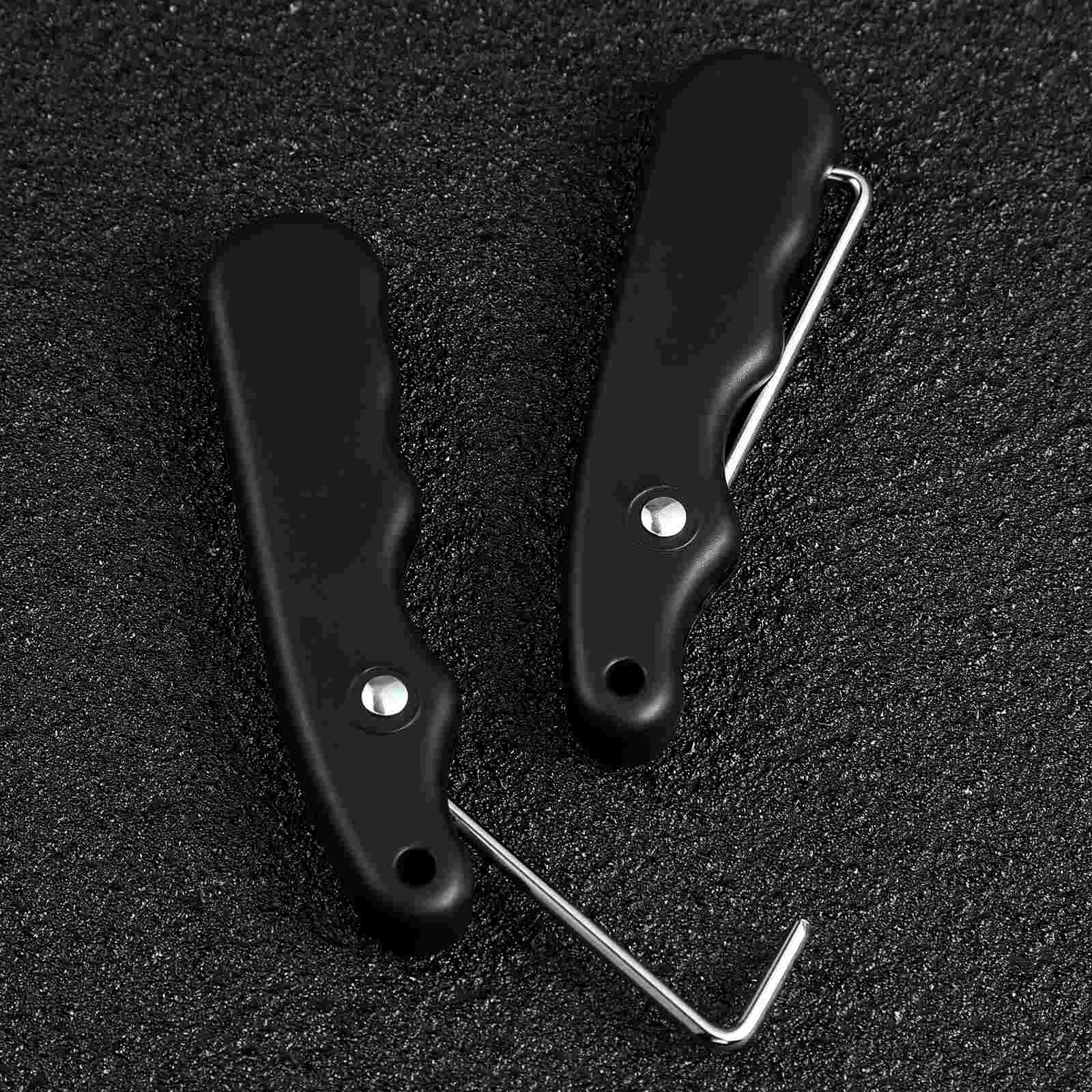 

2 Pcs Shoe Tightener Ice Skate Accessory Shoelace Tighteners Tool Folding for Skating Shoes Pp Plus Stainless Steel Puller