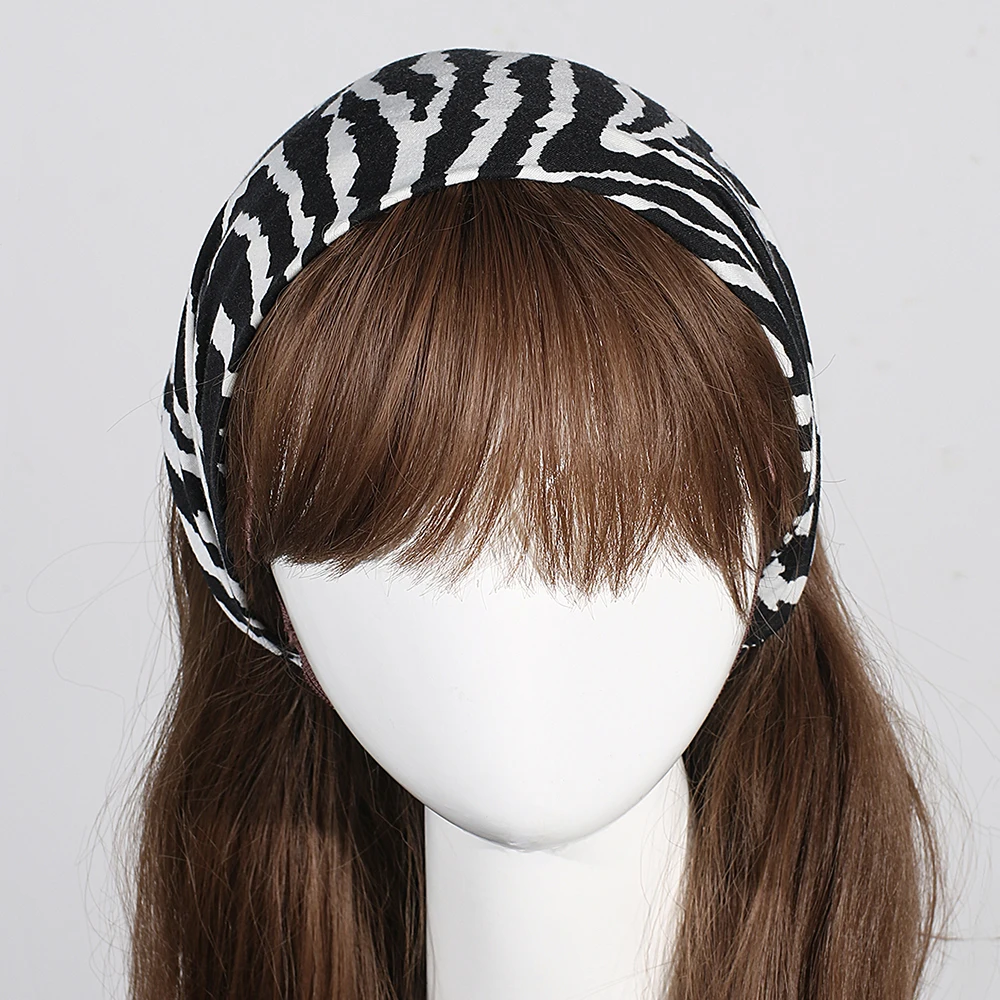 ArtiLady Fashion Bandana Stripe Triangle Headbands Leopard Hair Scarf Headwraps for Women Elastic Hair Bands Girl Headwear Gifts