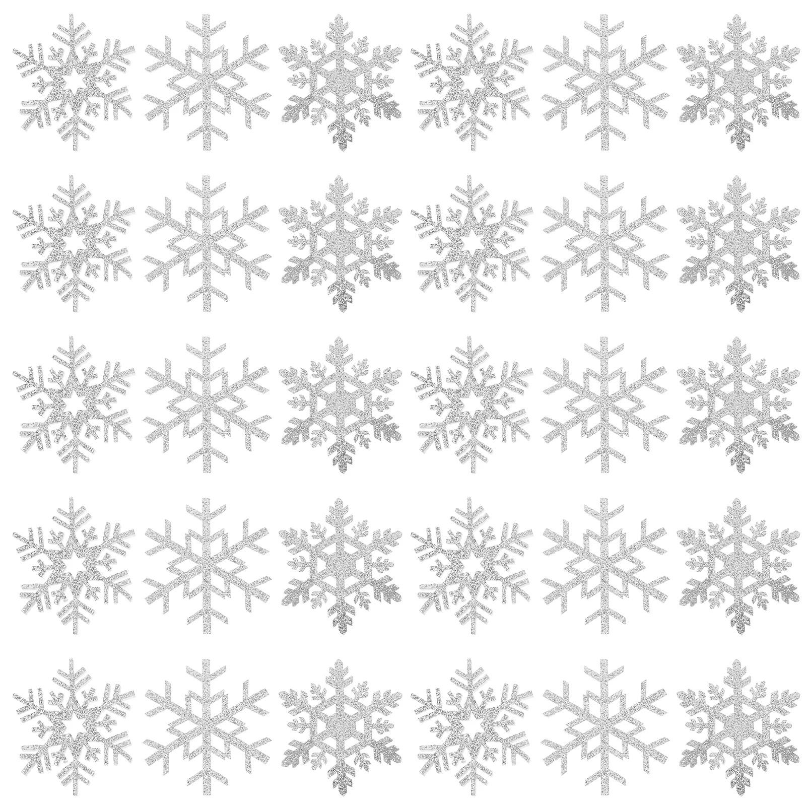

30 Pcs Snowflake Stickers DIY Sewing Patches Christmas Clothes Charms for Jewelry Clothing Accessory Felt on