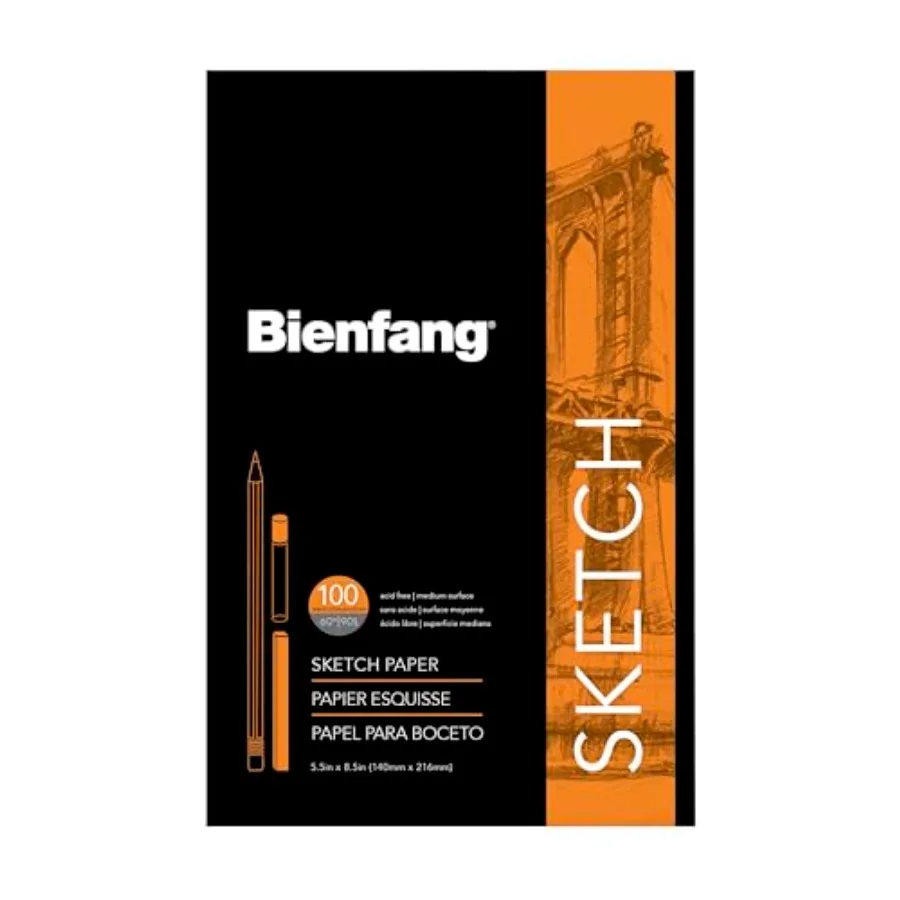 

Sketch Pad - Fold-Over Cover, 5.5.x 8.5, 100 Sheets