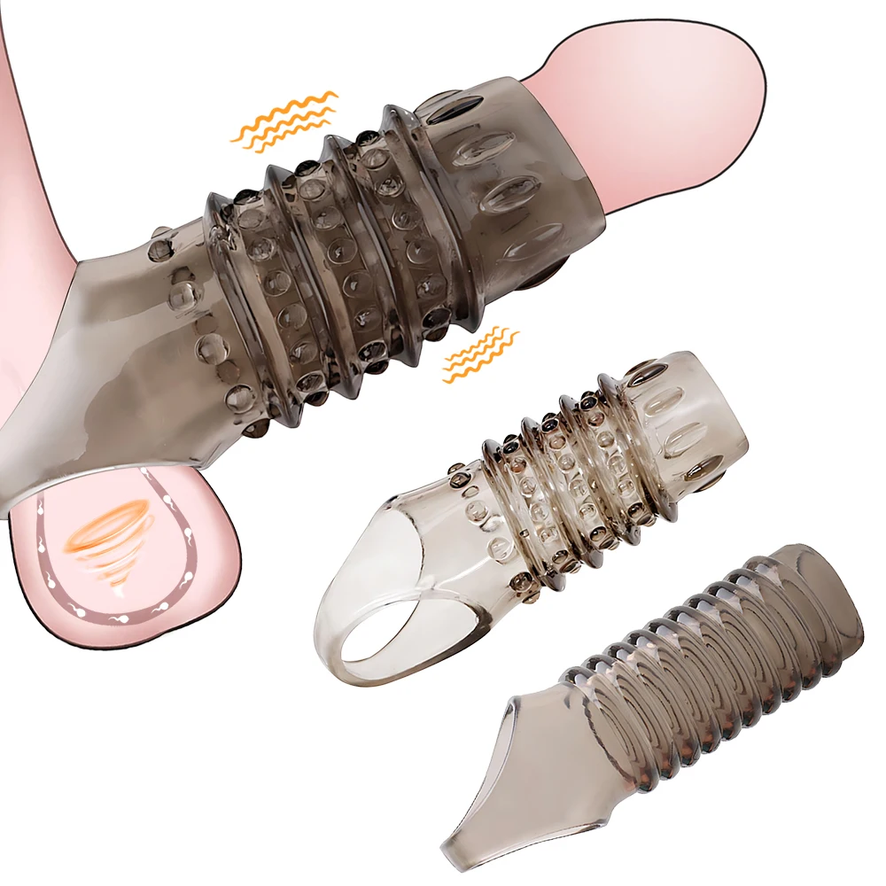 Agrandisseur de manchon de pénis en silicone réutilisable pour hommes, manchon de pénis, rehausseur de circonférence, Maastricht l'éjaculation, anneau pénien, jouets sexuels pour adultes