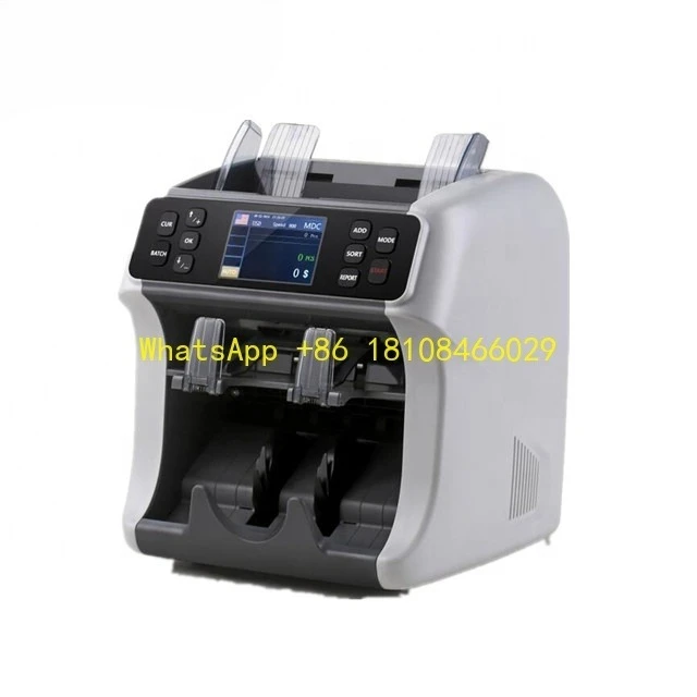 عداد ROHS معتمد للاستخدام البنك بالدولار الأمريكي، فارز العملات المعدنية بنصف الجيب، شاشة LED لعد الأموال، الأوراق النقدية #2