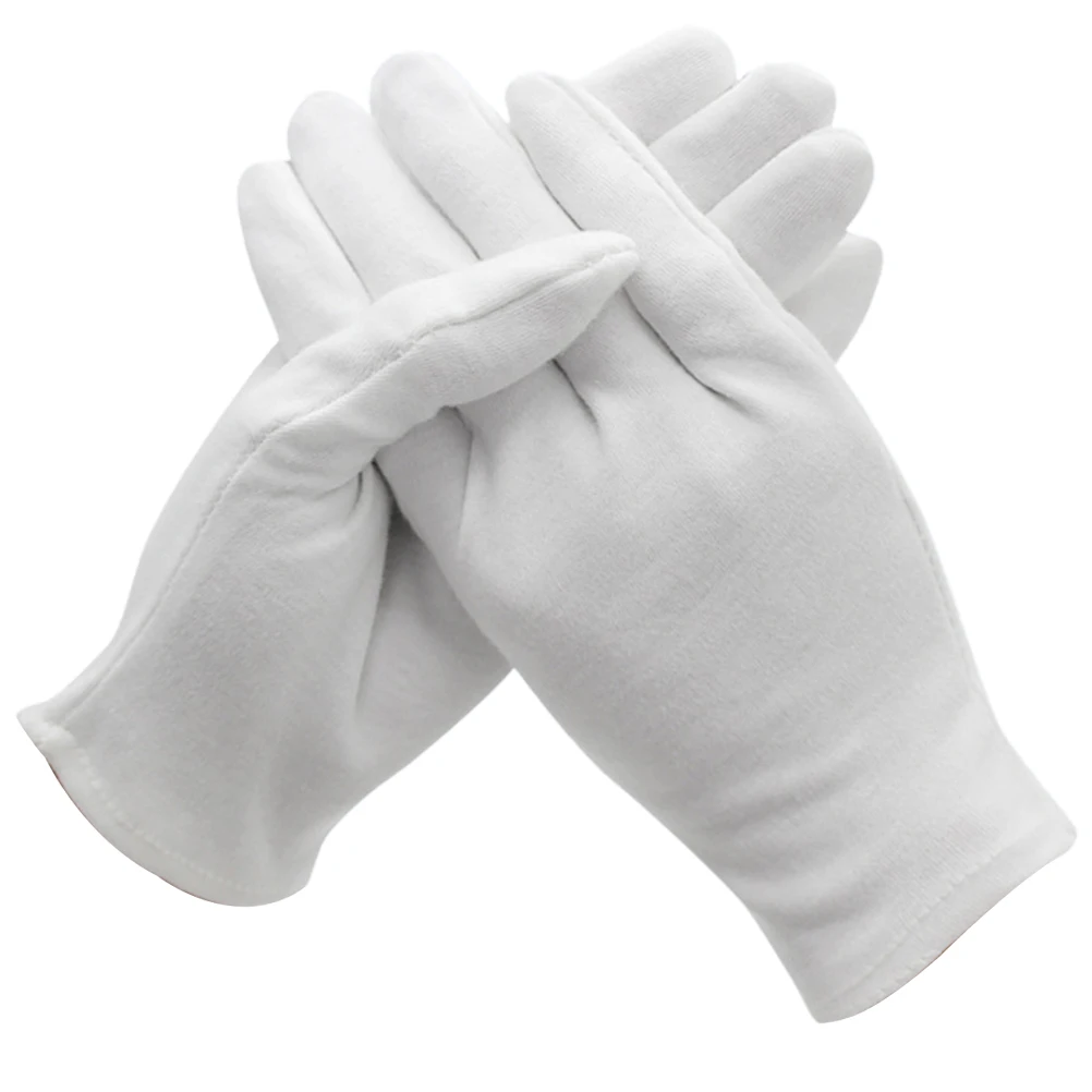 6 Pcs Cotton Protective Gloves Soft Reusable for Gardening Cleaning Industrial Working Salon Massages Work Gloves