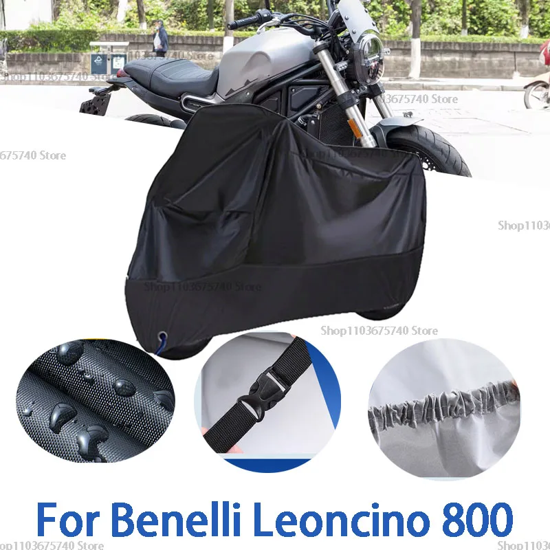 

Motorcycle Full Covers For Benelli Leoncino 800 Car Outdoors Sun Protection Dust No Ear Thickened Oxford Clothcover Accessories