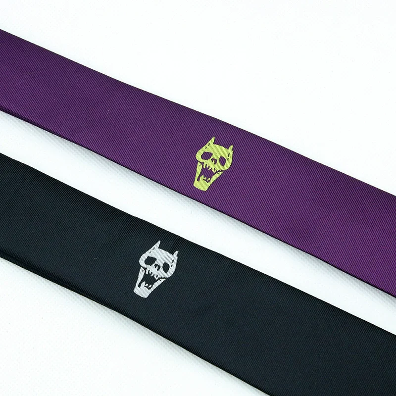 Anime JoJo krawat Kira Yoshikage Cosplay krawat unisex czaszka szyi nieście drzwi przebranie na karnawał Prop