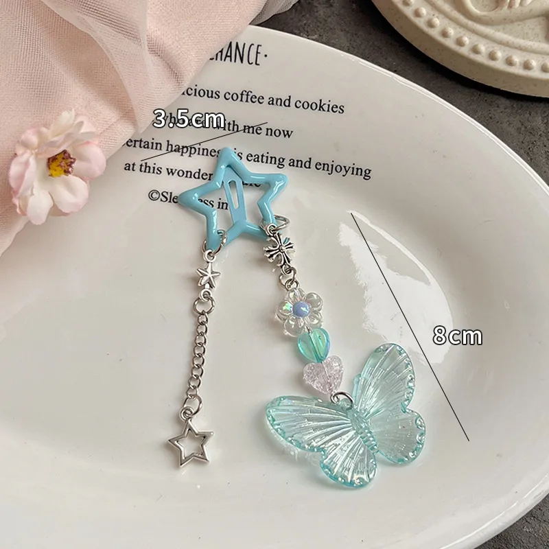 Nette Schmetterling Stern Quaste Haar Clips Frauen Kristall Mädchen Schöne Kinder Süße Rutschte Clip Haarnadeln Blumen Kinder Haar Zubehör – Detail 6