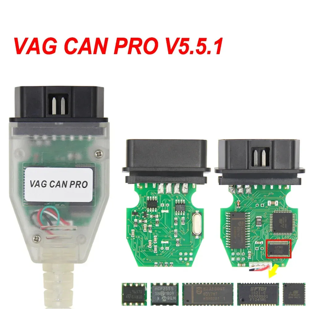 

For Newest VAG CAN PRO V5.5.1 Pro VCP Scanner OBD2 Diagnostic Interface With Dongle Support Multi-Cars Can Bus UDS K-line