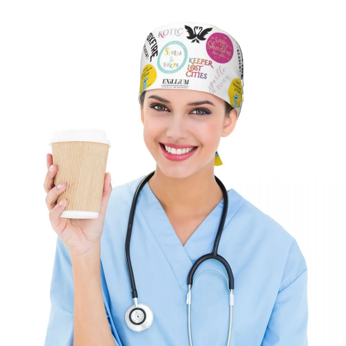Keeper Of The Lost Cities Scrub Hat Doctor Working Surgical Cap Men Women Adjustable Nursing Caps for Dentist