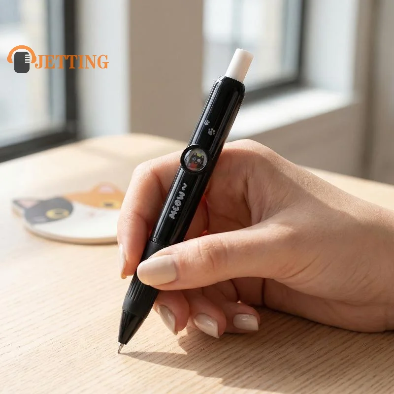 

0.5mm Kawaii Cat Paw Pens Retractable Black Ink Quick Dry School Supplies for Kids Girls Writing Drawing