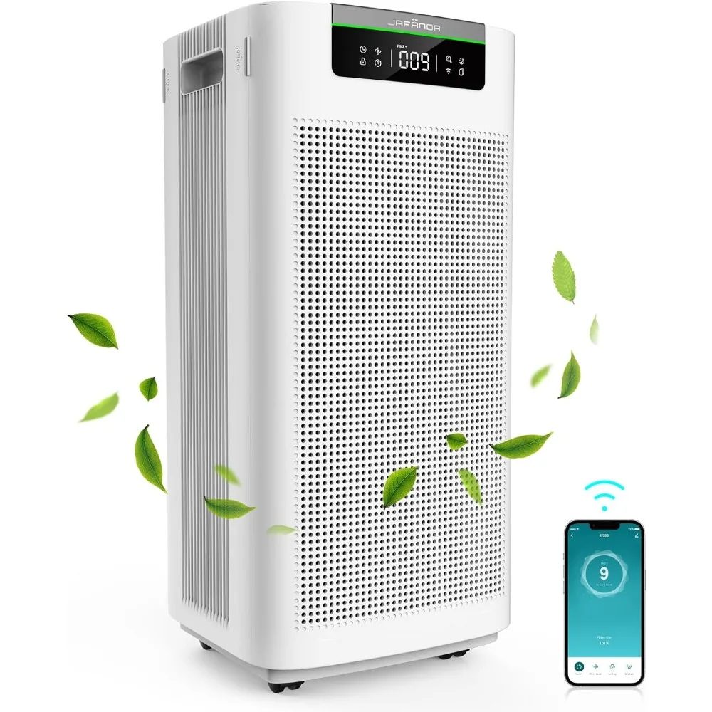 Air Purifiers Home Large Room 3800 sq ft H13 True HEPA Filters Activated Carbon APP & Alexa Air Cleaner Dust Pollen Smoke