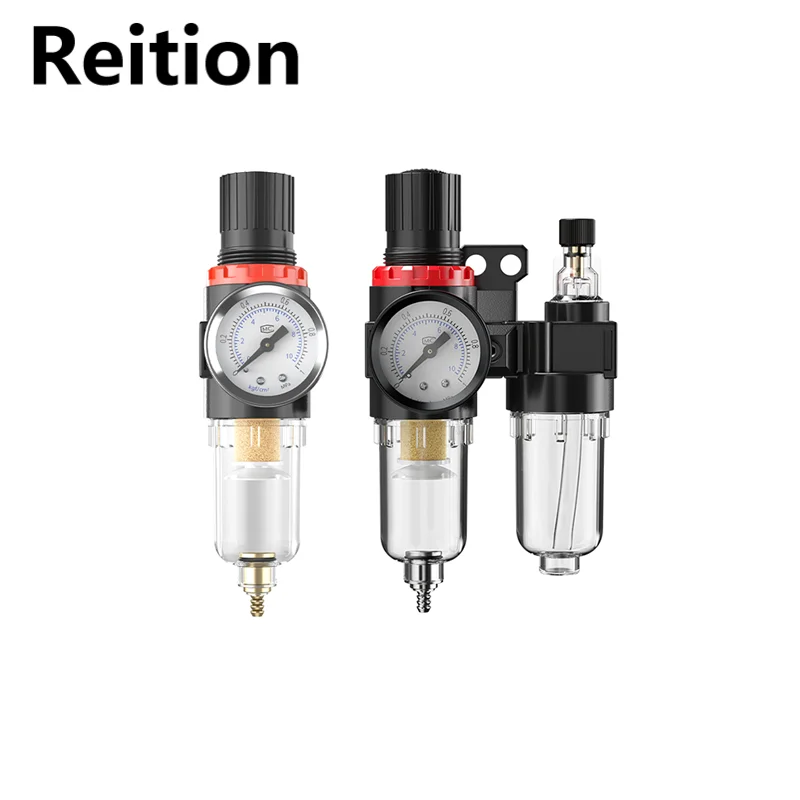 Reition AFC AFR Air Source Processor Compressor 1/4 Air Filter Oil Water Seperator Regulator Pressure Reducer Vavle Trap Filter