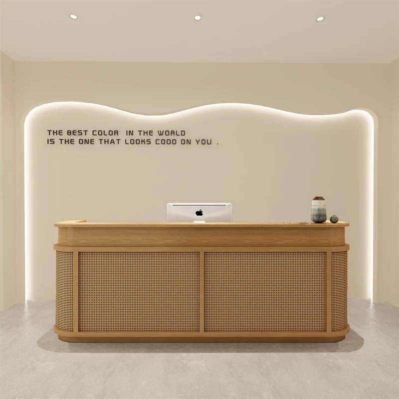 Medical Decor Reception Counter Barber Boutique Checkout Cashier Reception Counter Retail Store Receptiebalie Toonbank Furniture