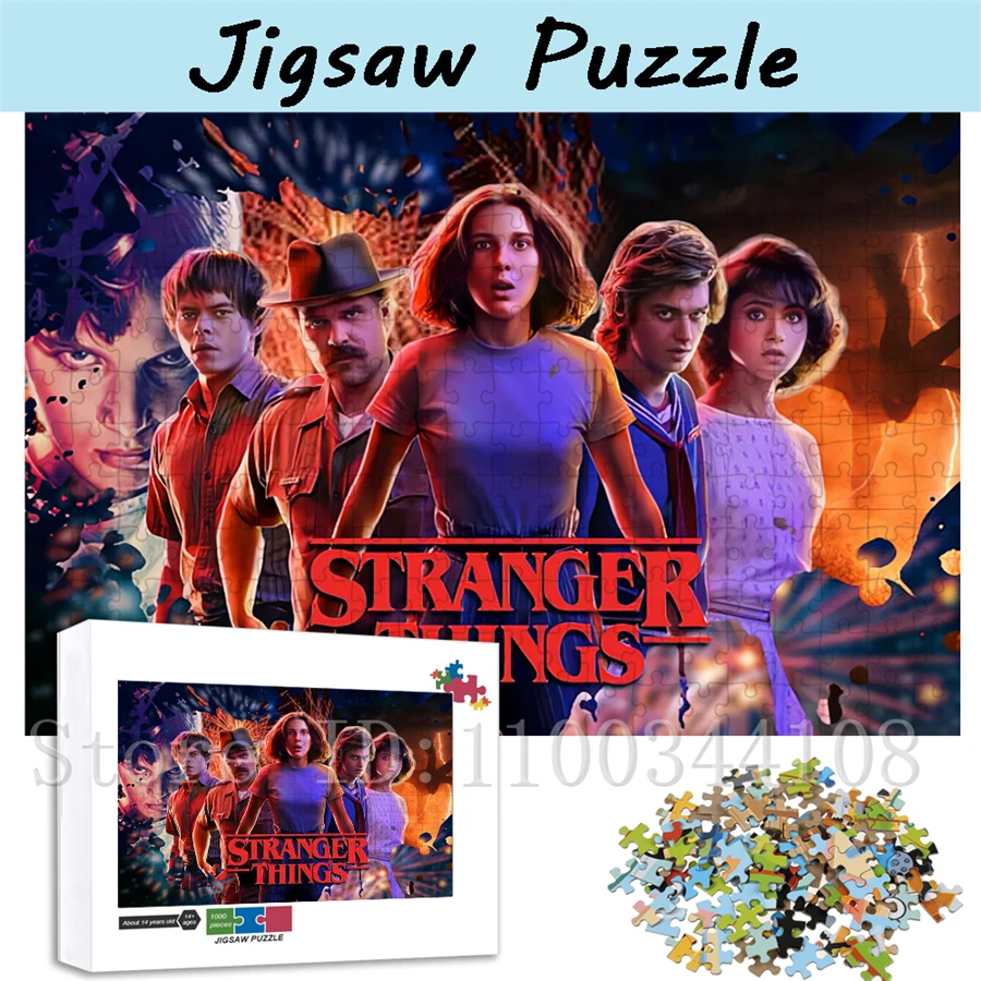 

Пазл с изображением главных персонажей сериала «Очень странные дела», 108/200/300/500/1000/1500 деталей, коллекционный подарок для фанатов телесериала