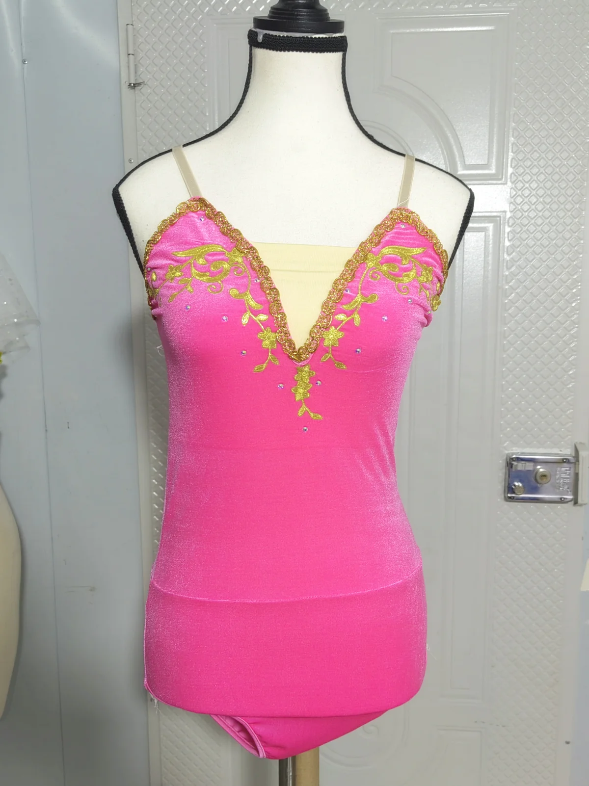 Body da balletto per donna adulta Colletto a V Ballerina Danza Ginnastica Corpetto in velluto Costume da ballo Corsetto sottile Top per ragazze