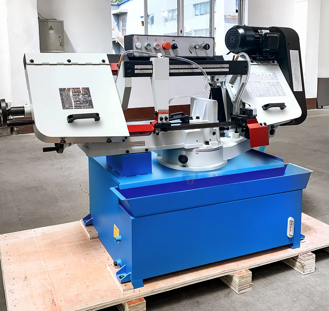 Rotating angle metal cutting band saw, horizontal band saw for steel and aluminum