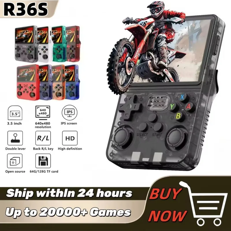 

Hot Sale R36S Retro Handheld Video Game Console Linux System 3.5Inch IPS Screen Portable Pocket Video Player 2026New 128GB Games