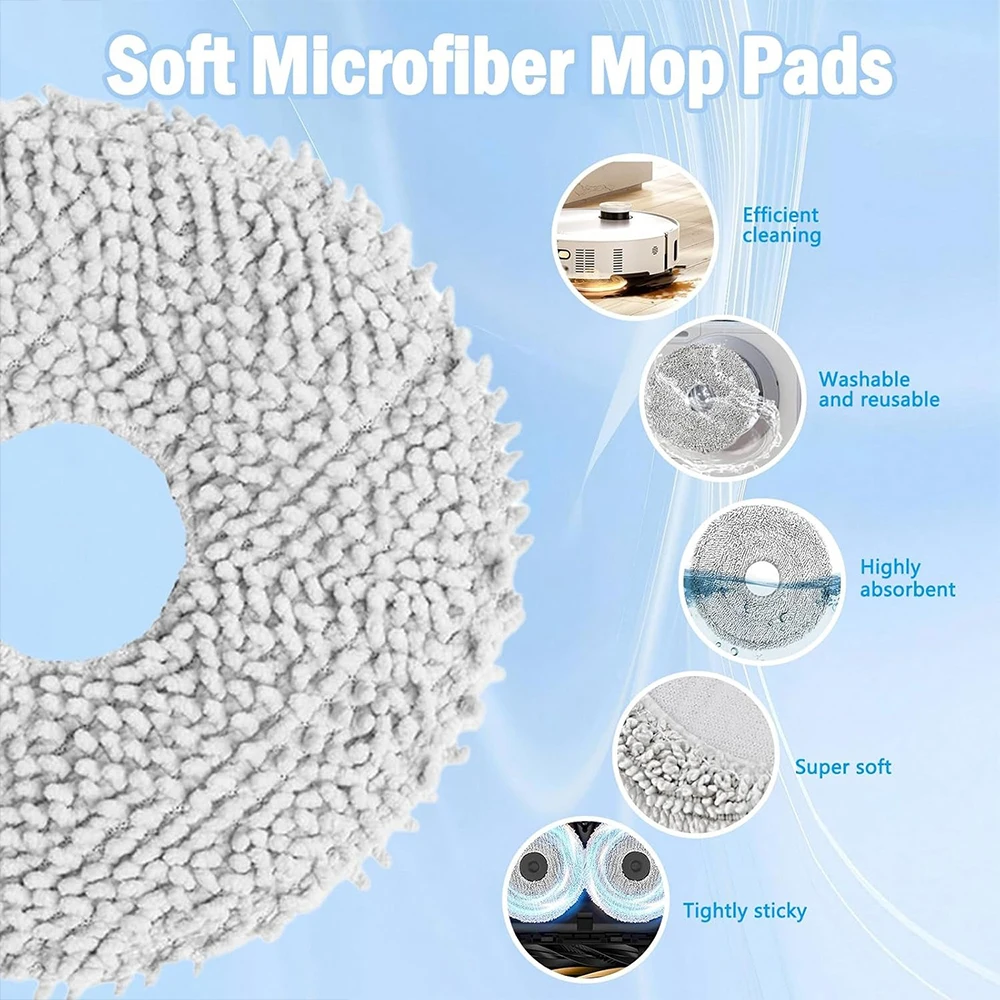 Dreame X50 Ultra /X50 Master/L50 Pro Ultra/L40S Pro Ultra Spare Part, Main Side Brush Filter Mop Cloth Bag Replacement Part image 6