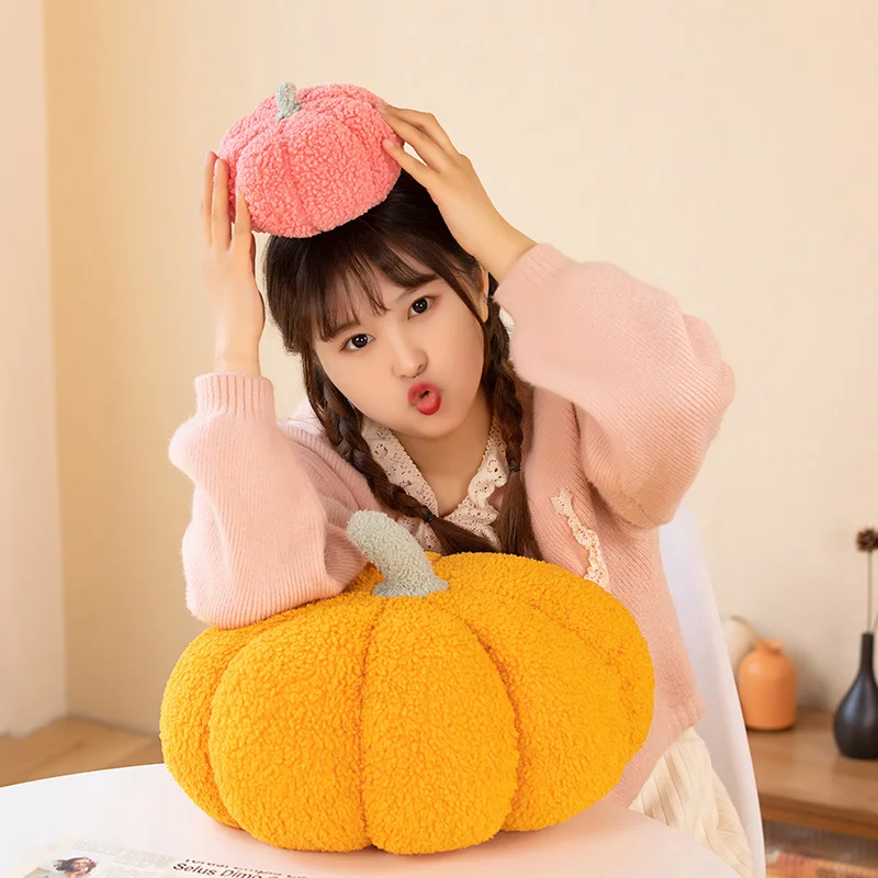 Kürbis Plüsch Kissen Weiche Pflanze Halloween Tag Party Dekor Grün Blau Rosa Gelb Sitzkissen Innen Boden Dekoration Geschenk