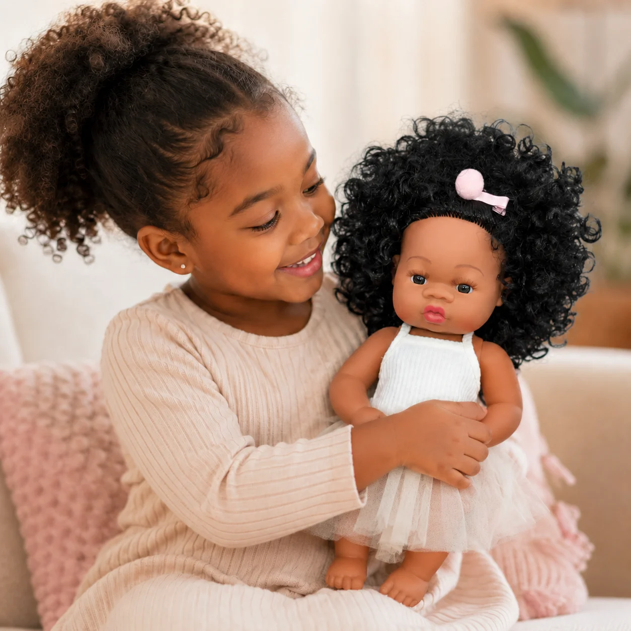 Baby Products Trending - Boneka Reborn Afrika-Amerika 14 inci 35cm