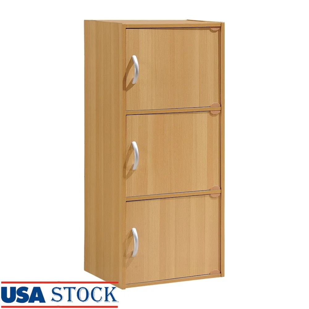 

3-Shelf Multi-Purpose Cabinet Slim Design Kids Bedroom Kitchen Office Laundry Room Storage Organizer