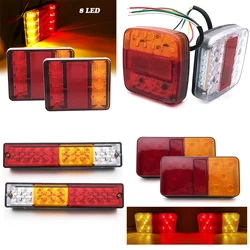 2 PCS Trailer/Truck 8/26 LED Tail Lamp Ultra Bright LED Truck Reversing Lights Tail Lights For Trailers Left And Right