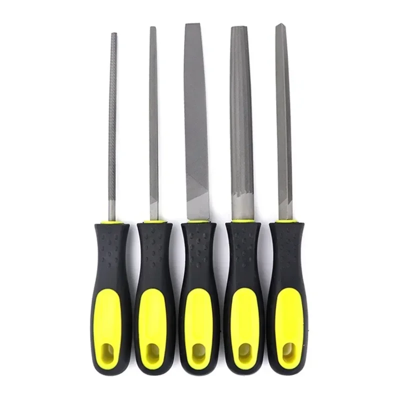 1pc 6Inch Steel File Metal Craft Carving Medium-Toothed Woodworking File Flat Triangle Round Square Half-Round Wood Rasp File