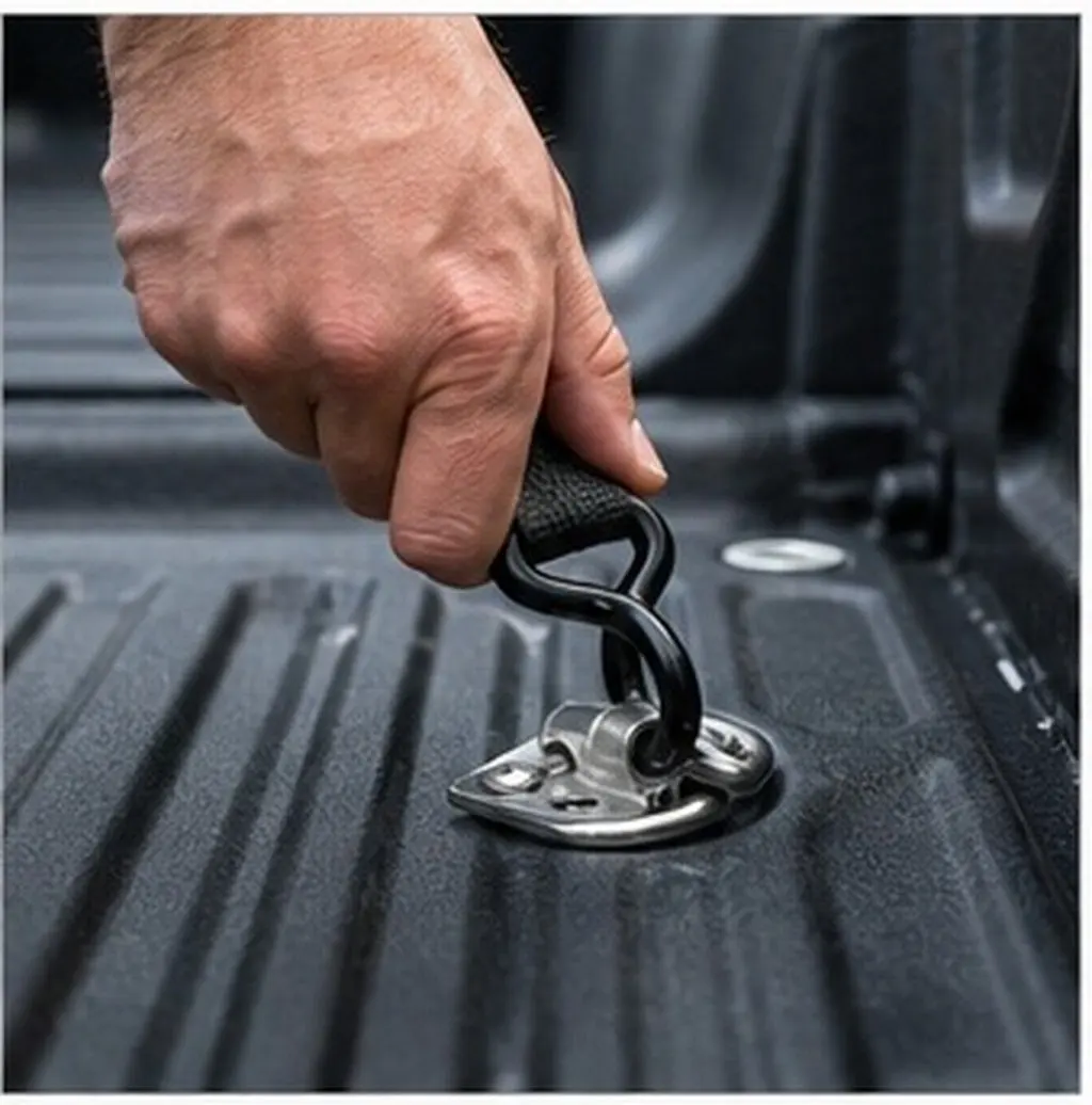 2Pcs Heavy Duty D-Ring Tie Down Anchors for Truck Bed Trailer Cargo Securing Lashing Rings Break Strength Anchor Hook Surface
