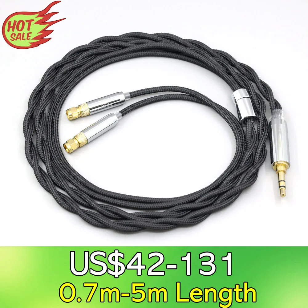 

LN008301 Nylon 99% Pure Silver Palladium Graphene Gold Shield Cable For HiFiMan HE400 HE5 HE6 HE300 HE4 HE500 HE6 Headphone