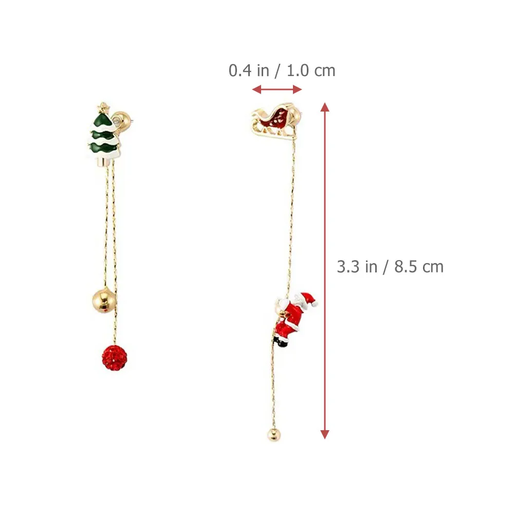 1 زوج عيد الميلاد أقراط للنساء استرخى شرابة سانتا موضوع الأزياء والمجوهرات عطلة حزب الأذن الملحقات
