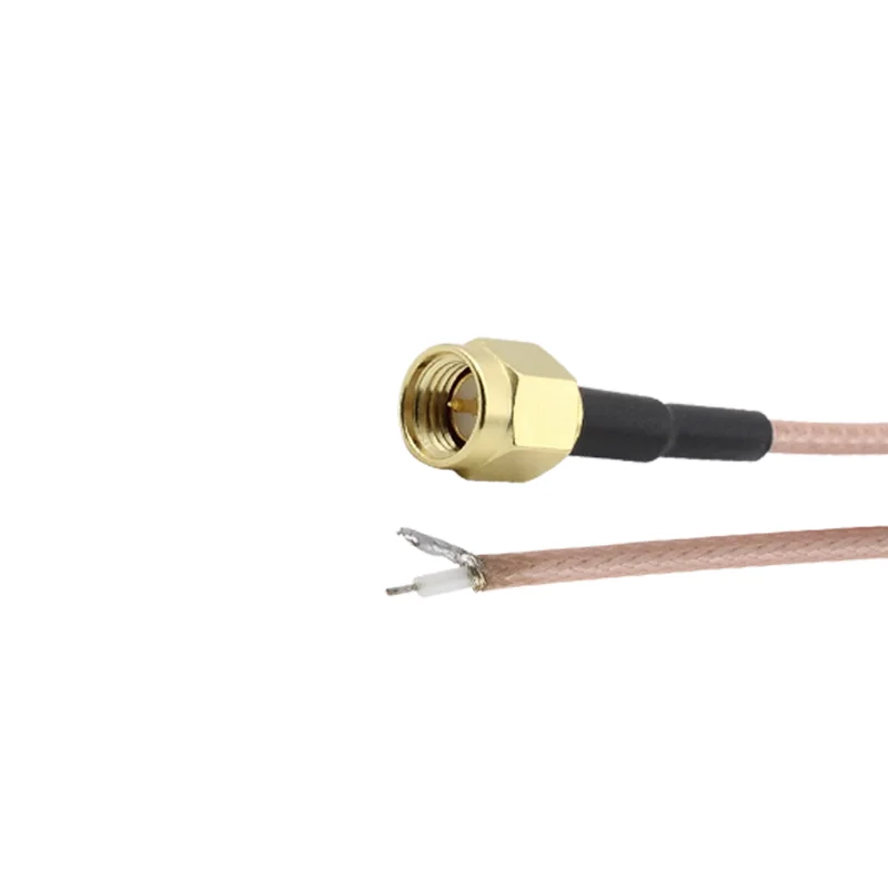 SMA-J inner needle male head single head extension wire RG316 wire solder board connection wire tail fork with 6G tin
