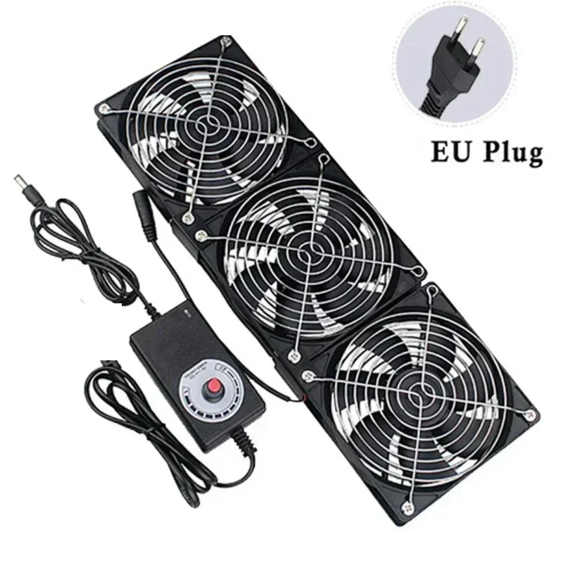 120mm 3000RPM Fan Cooling with Controller 12cm 12V 220V Btc Machine Chassis Workstation Cabinet Radiator Server Fan