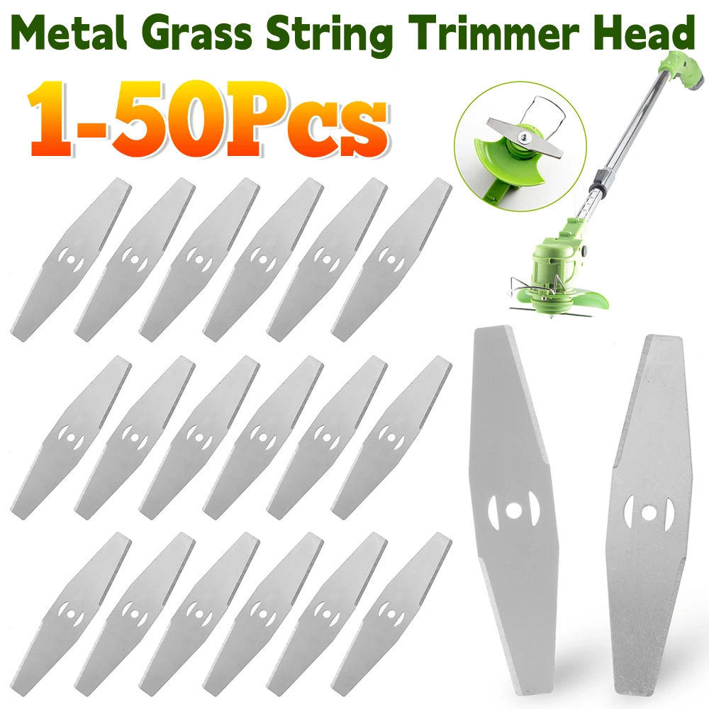 1-50PCS Replacement Lawn Mower Steel Blade Metal Grass String Trimmer Head Handheld Lawn Mower Fittings Home Garden Power Tools