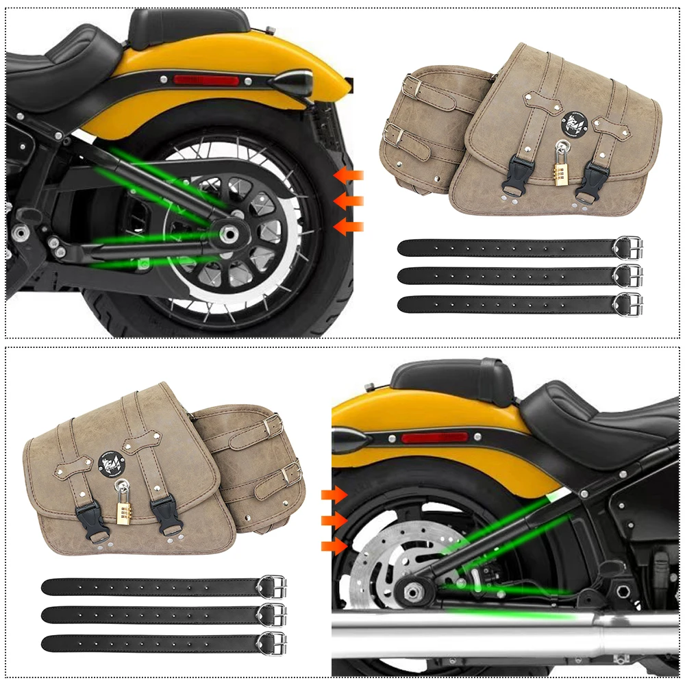 Motorcycle universal shoulder bag side box electric bike waterproof hanging bag retro motorcycle modification bag