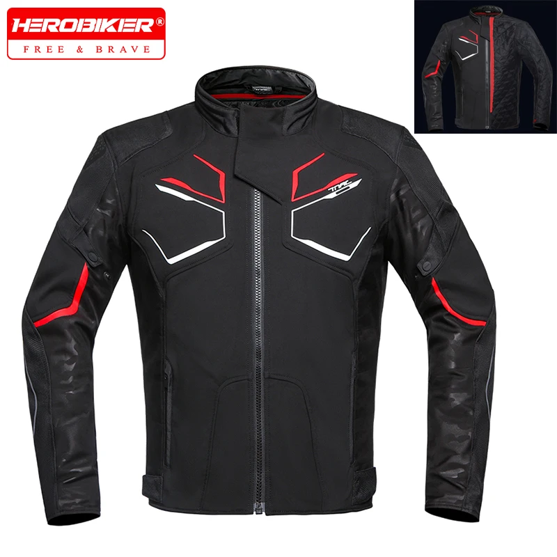 

Slim Мотокуртка Riding Racing Jacket Windproof Giacca Moto Uomo Four Seasons Chaqueta Moto Hombre Motobiker Clothing Warm
