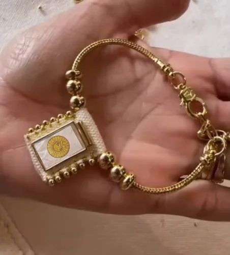 سحر اليدوية الدينية الكاثوليكية مطلية بالذهب سان بينيتو الصليب يسوع مريم العذراء أم اللؤلؤ شل قلادة الأساور