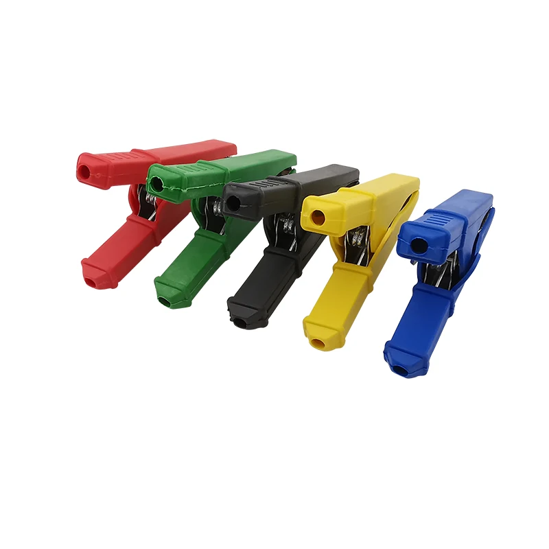3Pcs Metal Crocodile Clip 50A Alligator Clips with Insulating Sheath Electronic Battery Clip Test Clamps