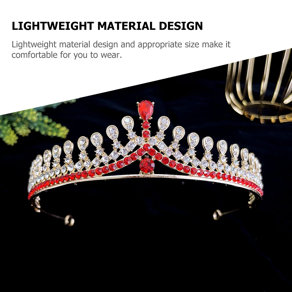 

Rhinestone Crowns Women Bride Headdress Bridal Hair Accessories Zinc Alloy Water Drill Acrylic Wedding Party Gifts