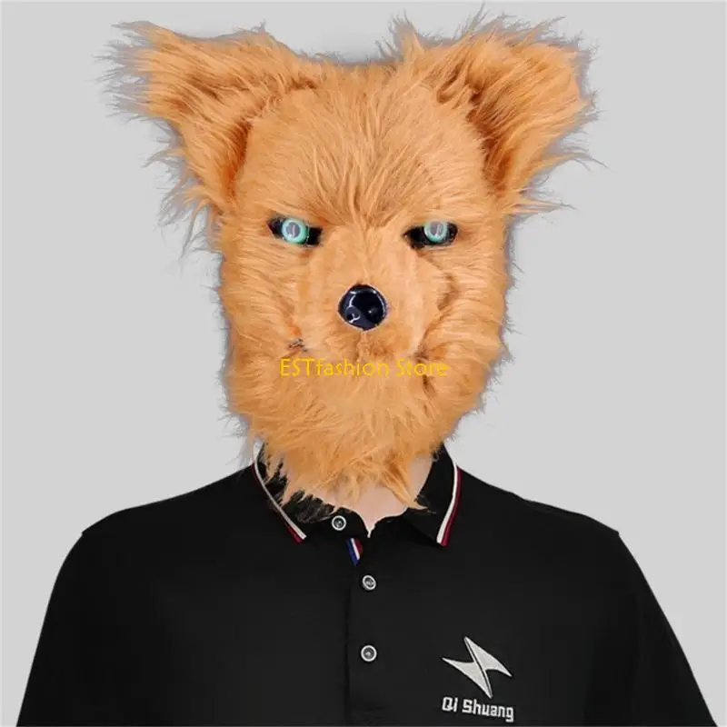 Masque loup-garou Y5GC, masque effrayant en Latex, tête complète, déguisement pour Halloween, carnaval, fête mascarade