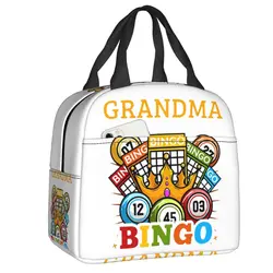 Custom Bingo Paper Game Insulated Lunch Bag for Women Resuable Cooler Thermal Lunch Tote Kids School Children