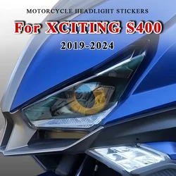 Motorcycle Headlight Stickers For XCITING S400 2023 2024 Head Light Guard Decals Accessories For Kymco Xciting S 400 2019-2022
