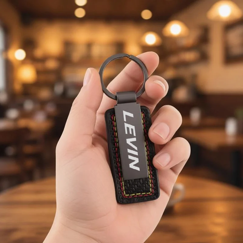 2026 Fashion Metal Car Keychain for Toyota Levin Logo Buckle Car Key Ring Pendant Decoration Gift Auto Interior Accessories
