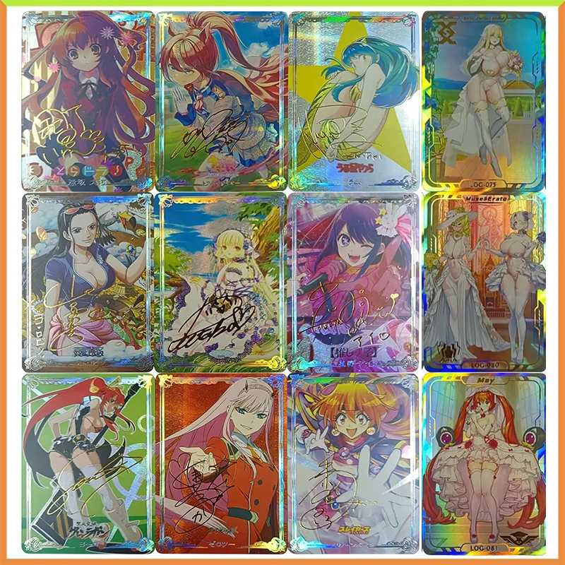 

Anime Goddess Story DIY ACG Laser Refractive Flash Cards Hoshino Ai Nico Robin Toys for boys Collectible Cards Birthday Gifts